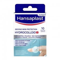 Hansaplast Second Skin Protection Hydrocoloid Επιθέματα Πληγών Πολύ Λεπτά & Ελαστικά 19x60mm 10τμχ