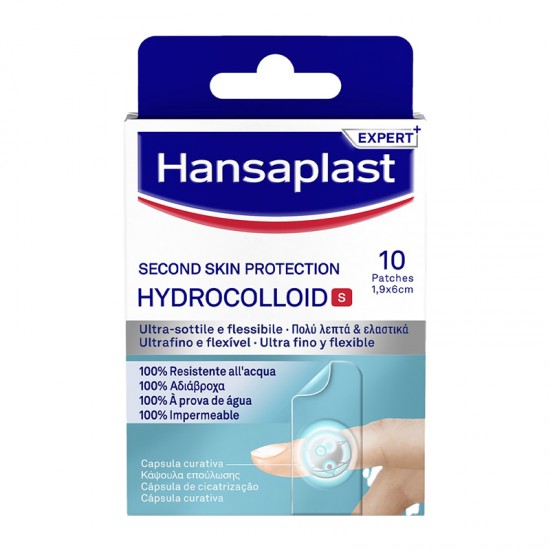 Hansaplast Second Skin Protection Hydrocoloid Επιθέματα Πληγών Πολύ Λεπτά & Ελαστικά 19x60mm 10τμχ