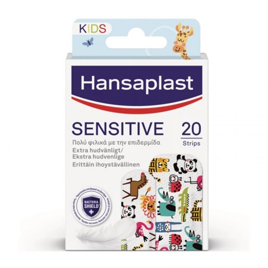 Hansaplast Kids Sensitive Animals Αυτοκόλλητα Επιθέματα για Παιδιά με Ζωάκια σε 2 Μεγέθη 20τμχ