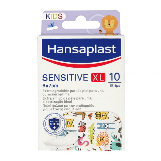 Hansaplast Kids Sensitive Animals XL Αυτοκόλλητα Επιθέματα για Παιδιά με Ζωάκια 60x70mm 10τμχ