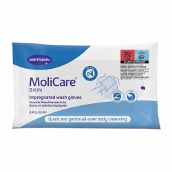 Hartmann Molicare Skin Impregnated Wash Gloves Γάντια Kαθαρισμού 8τμχ