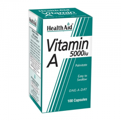 Health Aid Vitamin A 5000iu (Palmitate) Συμπλήρωμα Βιταμίνης Α 100 Κάψουλες