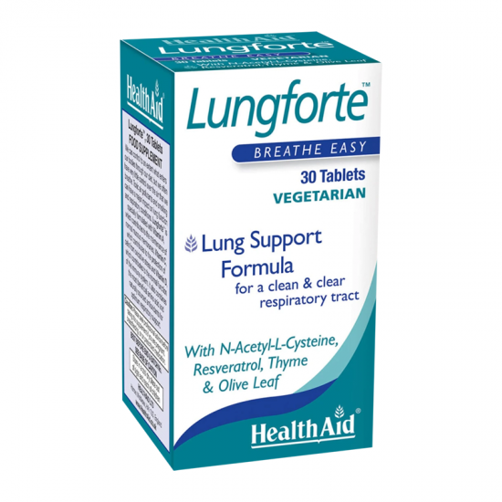 Health Aid Lungforte Συμπλήρωμα για Στοχευμένη Υποστήριξη του Αναπνευστικού 30 Δισκία