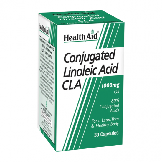 Health Aid Conjugated Linoleic Acid CLA 1000mg Συμπλήρωμα για την Καύση Λίπους & Καλοσχηματισμένο Σώμα 30 Κάψουλες