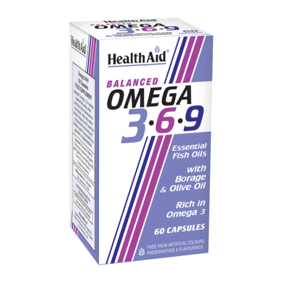 Health Aid Omega 3-6-9 Συμπλήρωμα με Ωμέγα-3-6-9 Λιπαρά Οξέα 60 Κάψουλες