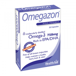 Health Aid Omegazon Συμπλήρωμα με Ιχθυέλαια Πλούσια σε Ωμέγα-3 Λιπαρά Οξέα 30 Ταμπλέτες