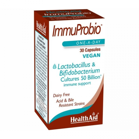 Health Aid ImmuProbio Συμπλήρωμα για Τόνωση Ανοσοποιητικού, Ενίσχυση Πέψης & Γαστρεντερικές Διαταραχές 30 Κάψουλες