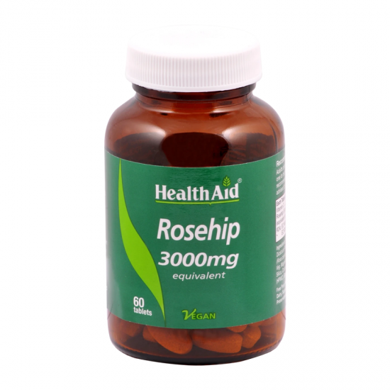 Health Aid Rosehip 3000mg Συμπλήρωμα με Εκχύλισμα Καρπού Αγριοτριανταφυλλιάς 60 Δισκία