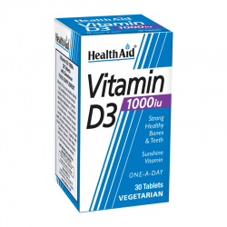 Health Aid Vitamin D3 1000iu Συμπλήρωμα Βιταμίνης D3 30 Δισκία