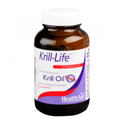 Health Aid Krill-Life Krill Oil Συμπλήρωμα για Καρδιά, Χοληστερίνη, Αρθρώσεις, Μνήμη & Μάτια 90 Κάψουλες