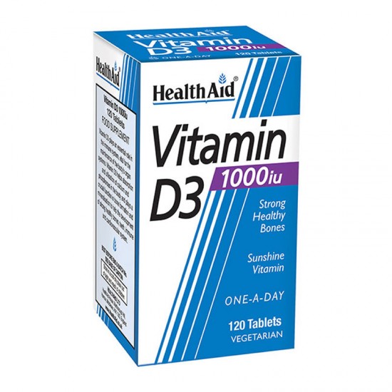 Health Aid Vitamin D3 1000iu Συμπλήρωμα Βιταμίνης D3 120 Δισκία