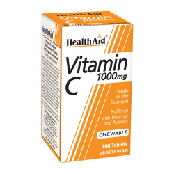 Health Aid Vitamin C 1000mg Συμπλήρωμα Βιταμίνης C 100 Μασώμενα Δισκία