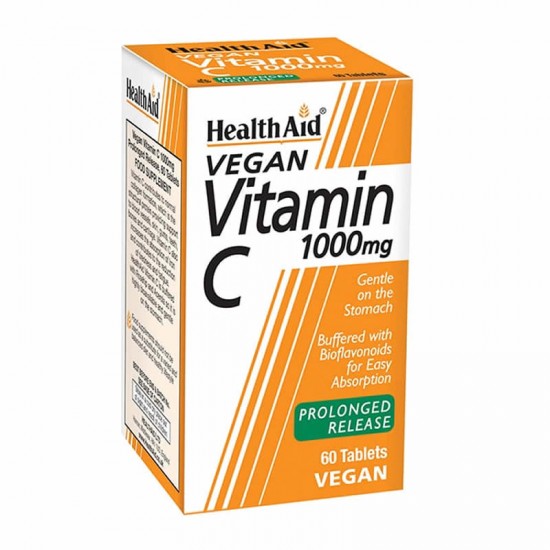 Health Aid Vitamin C 1000mg Prolonged Release Συμπλήρωμα Βιταμίνης C 60 Δισκία