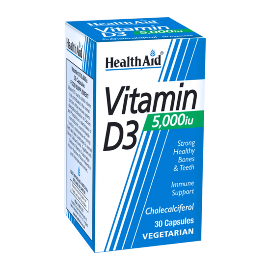 Health Aid Vitamin D3 5000iu Συμπλήρωμα Βιταμίνης D3 30 Δισκία