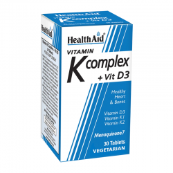 Health Aid Vitamin K Complex + Vit D3 400iu Συμπλήρωμα με Βιταμίνες Κ1, Κ2 & D3 30 Δισκία