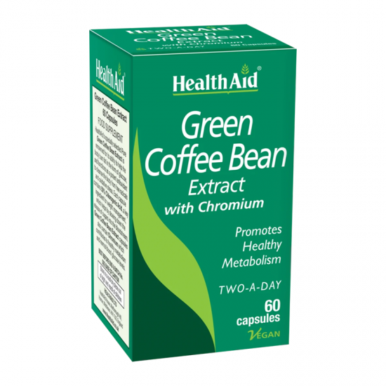 Health Aid Green Coffee Bean Extract Συμπλήρωμα για Ενίσχυση Μεταβολισμού & Επιπέδων Ενέργειας 60 Κάψουλες