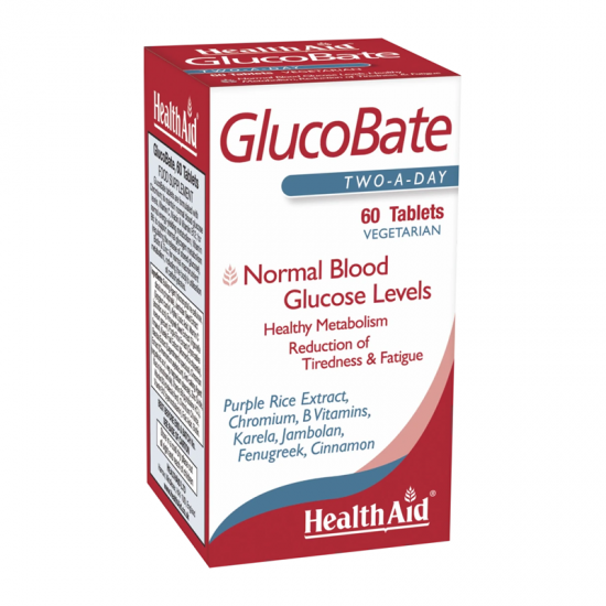 Health Aid GlucoBate Συμπλήρωμα για Φυσιολογικά Επίπεδα Γλυκόζης 60 Δισκία