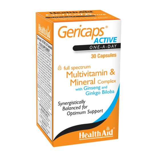 Health Aid Gericaps Active Συμπλήρωμα Πολυβιταμινών για Ενέργεια & Διαύγεια Πνεύματος 30 Δισκία