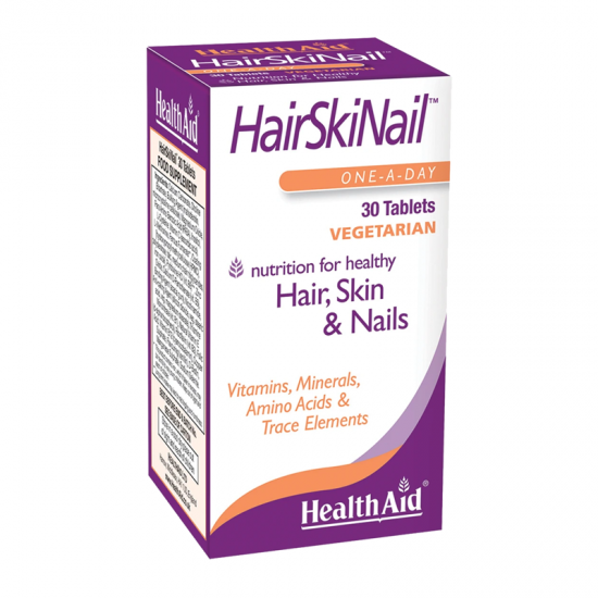 Health Aid HairSkiNail Συμπλήρωμα για Δυνατά & Υγιή Μαλλιά, Δέρμα & Νύχια 30 Ταμπλέτες