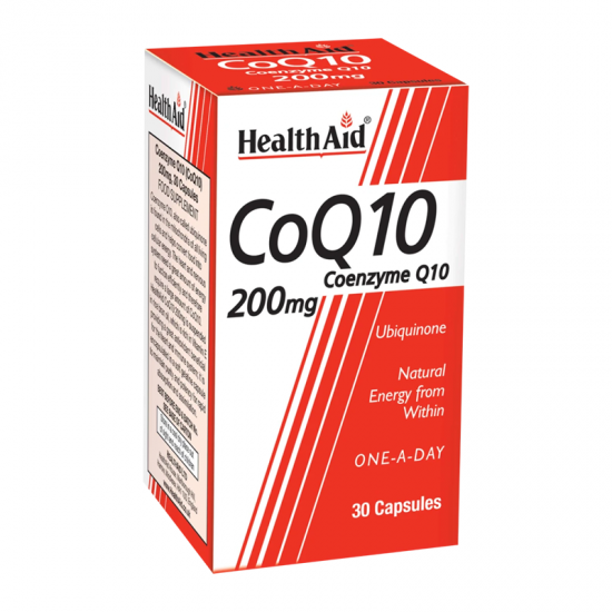 Health Aid CoQ10 200mg Συμπλήρωμα με Συνένζυμο Q10 για Ενέργεια με Αντιοξειδωτική Δράση 30 Κάψουλες