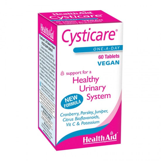 Health Aid Cysticare Συμπλήρωμα Ιδανικό για το Γυναικείο Ουροποιητικό 60 Δισκία
