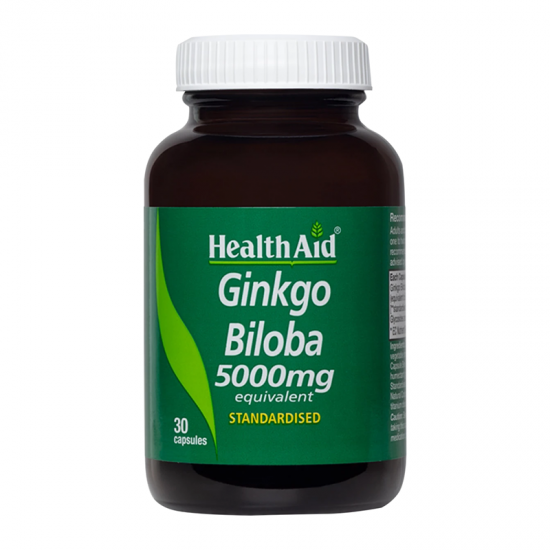 Health Aid Ginkgo Biloba 5000mg Συμπλήρωμα για Ενίσχυση Μνήμης 30 Κάψουλες