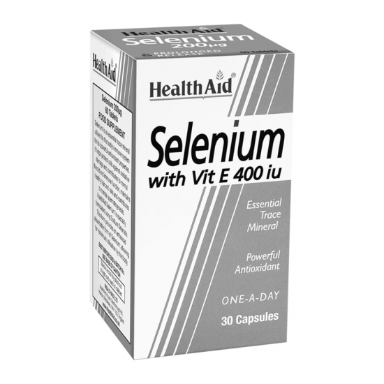Health Aid Selenium 100μg with Vit E 400iu Συμπλήρωμα με Σελήνιο & Βιταμίνη Ε 30 Κάψουλες