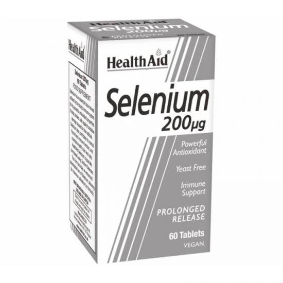 Health Aid Selenium 200μg Συμπλήρωμα με Σελήνιο 60 Δισκία