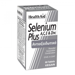 Health Aid Selenium Plus A, C, E, & Zinc Συμπλήρωμα με Σελήνιο, Βιταμίνες A, C, E & Ψευδάργυρο 60 Δισκία