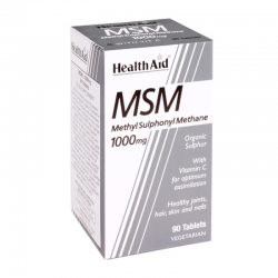 Health Aid MSM 1000mg Συμπλήρωμα με Οργανικό Θείο με Αντιοξειδωτικές Ιδιότητες 90 Δισκία