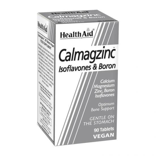 Health Aid Calmagzinc Isoflavones & Boron Συμπλήρωμα με Συνδυασμό Mετάλλων για Υγιή Οστά 90 Δισκία