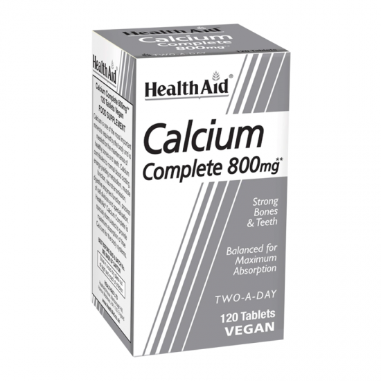 Health Aid Calcium Complete 800mg Συμπλήρωμα Ασβεστίου 120 Δισκία
