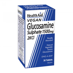 Health Aid Glucosamine Sulphate 1500mg 2KCl Συμπλήρωμα με Γλυκοζαμίνη για Υποστήριξη Χόνδρων & Αρθρώσεων 30 Δισκία