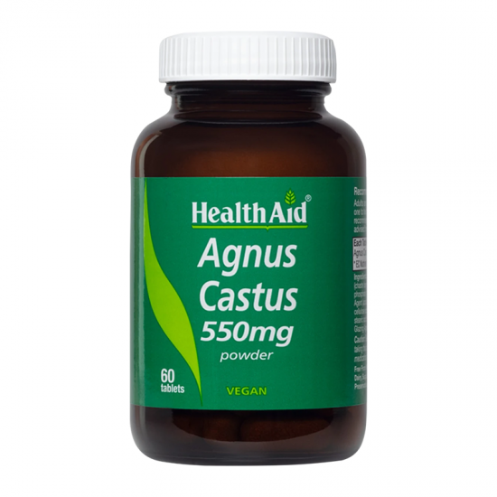 Health Aid Agnus Castus 550mg Powder Συμπλήρωμα για τον Γυναικείο Κύκλο 60 Δισκία