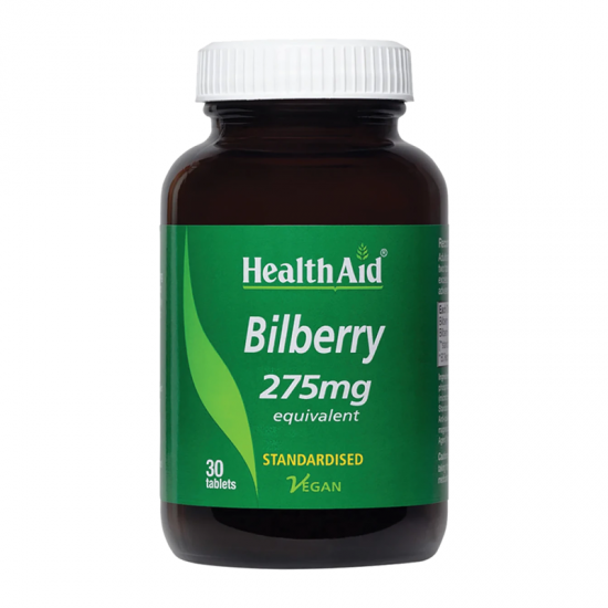 Health Aid Bilberry 275mg Συμπλήρωμα για Ενίσχυση Όρασης & Υγείας Ματιών 30 Δισκία