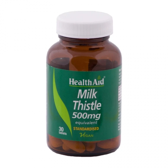 Health Aid Milk Thistle Συμπλήρωμα για Αποτοξίνωση & Φυσιολογική Λειτουργία του Ήπατος 60 Δισκία