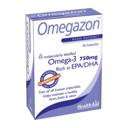 Health Aid Omegazon Συμπλήρωμα με Ιχθυέλαια Πλούσια σε Ωμέγα-3 Λιπαρά Οξέα 60 Ταμπλέτες
