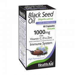 Health Aid Black Seed Oil 1000mg Συμπλήρωμα για Φυσική Υποστήριξη Οργανισμού 60 Κάψουλες