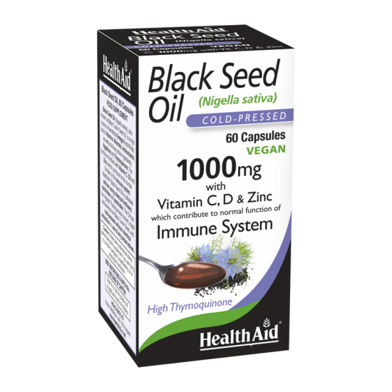 Health Aid Black Seed Oil 1000mg Συμπλήρωμα για Φυσική Υποστήριξη Οργανισμού 60 Κάψουλες