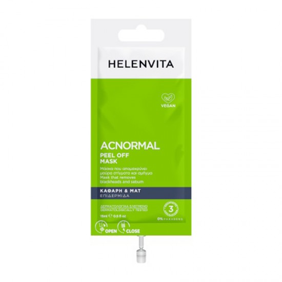 Helenvita ACNormal Peel Off Mask Μάσκα Καθαρισμού για Μαύρα Στίγματα & Σμήγμα για Λιπαρό Δέρμα με Τάση Ακμής 15ml
