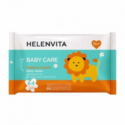 Helenvita Baby Care Baby Wipes Fresh & Clean Μαλακά Μωρομάντηλα Καθαρισμού 64 Τεμάχια