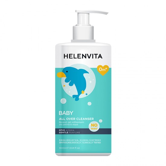 Helenvita Baby All Over Cleanser Hair & Body Βρεφικό Τζελ Καθαρισμού για Μαλλιά & Σώμα 1000ml