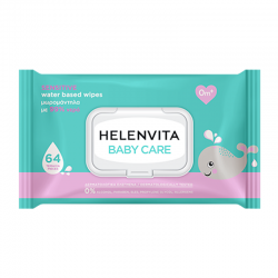 Helenvita Baby Care Sensitive Water Based Baby Wipes Μωρομάντηλα Καθαρισμού με 99% Νερό 64 Τεμάχια
