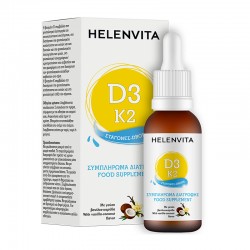 Helenvita Vitamin D3-K2 Drops Συμπλήρωμα Βιταμίνης D3 με Κ2 με γεύση Βανίλια-Καρύδα 20ml