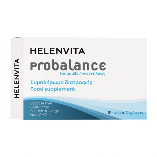 Helenvita Probalance Adults Συμπλήρωμα Προβιοτικών & Πρεβιοτικών για την Καλή Εντερική Λειτουργία 14 Κάψουλες