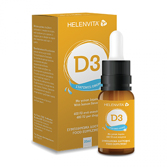 Helenvita Vitamin D3 400IU Drops Συμπλήρωμα Βιταμίνης D3 με γεύση Λεμόνι 20ml