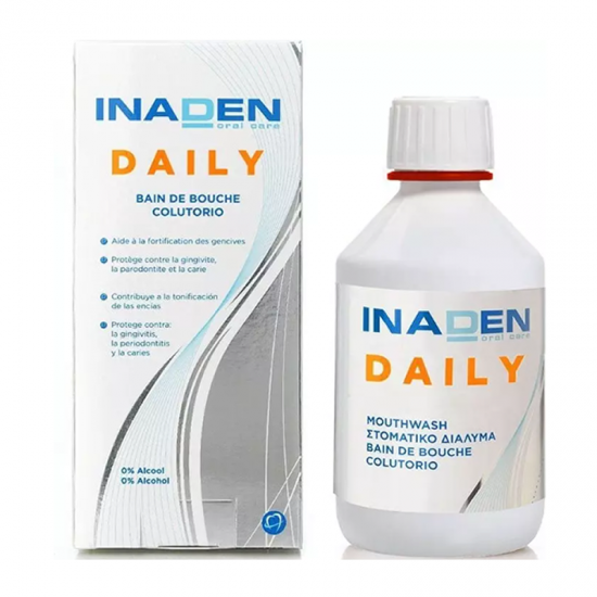 Inaden Daily Mouthwash Στοματικό Διάλυμα Καθημερινής Χρήσης με Φθόριο & Ήπια Γεύση 500ml