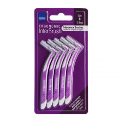 Intermed Ergonomic InterBrush Μεσοδόντια Βουρτσάκια Size 6 Μωβ 1,1mm 5τμχ