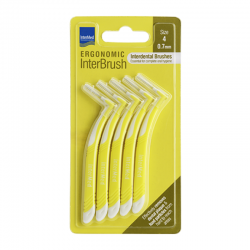 Intermed Ergonomic InterBrush Μεσοδόντια Βουρτσάκια Size 4 Κίτρινο 0,7mm 5τμχ