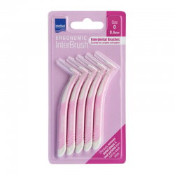 Intermed Ergonomic InterBrush Μεσοδόντια Βουρτσάκια Size 0 Ροζ 0,4mm 5τμχ